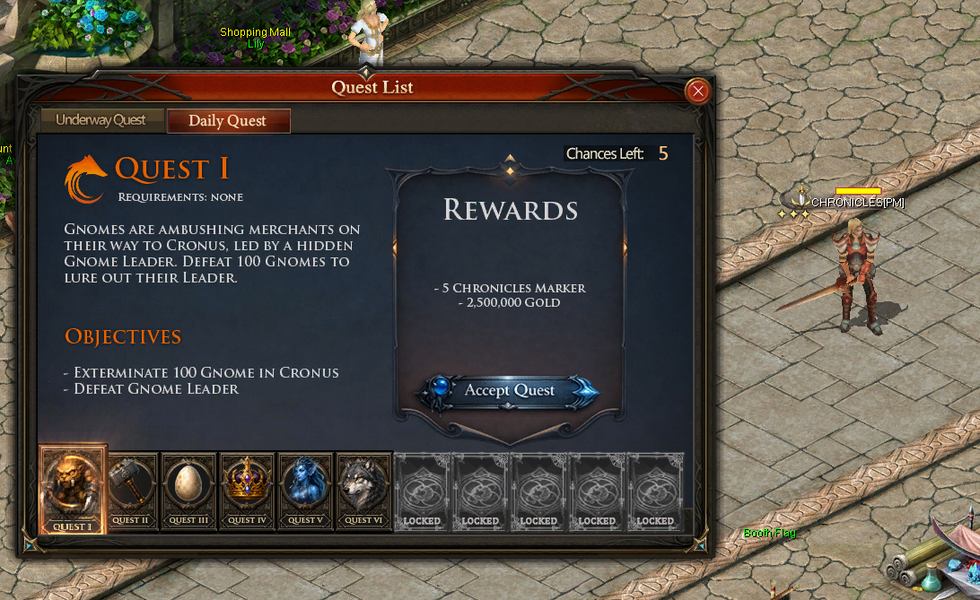 Quest List UI